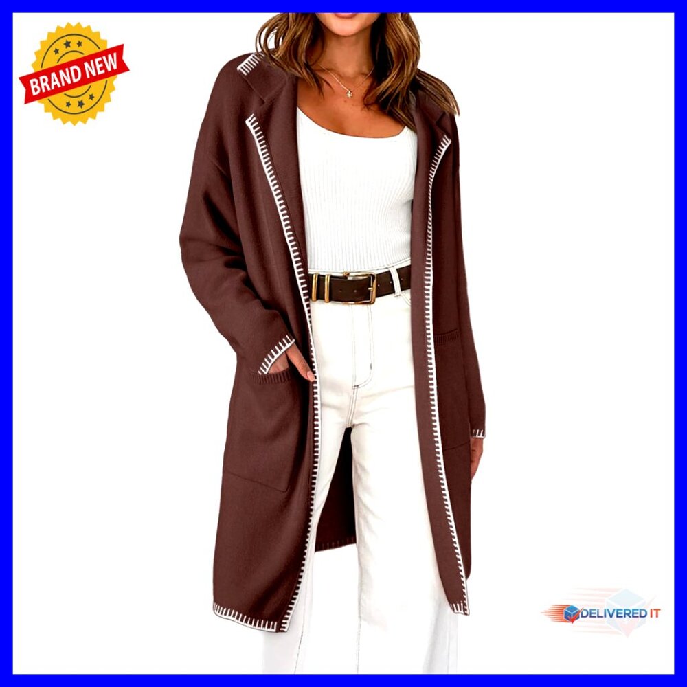 Oversized Chunky Cardigan Sweater Winter Coatigan Long Sleeve Outerwear With
